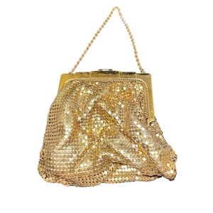 Whiting & Davis vintage mini handbag‎ mesh gold tone preloved